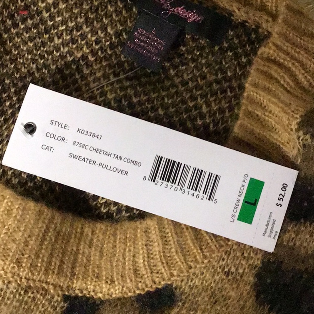 Cheetah print sweater, pullover - Picture 4 of 4